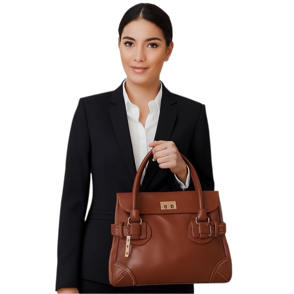 Charlie Lapson Top Handle Bag Satchel Shoulder Lucia Leather Women's Woman's